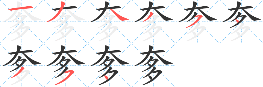 奓 奓