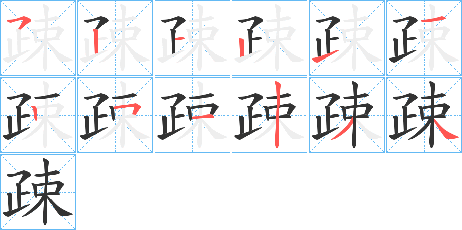 疎 疎